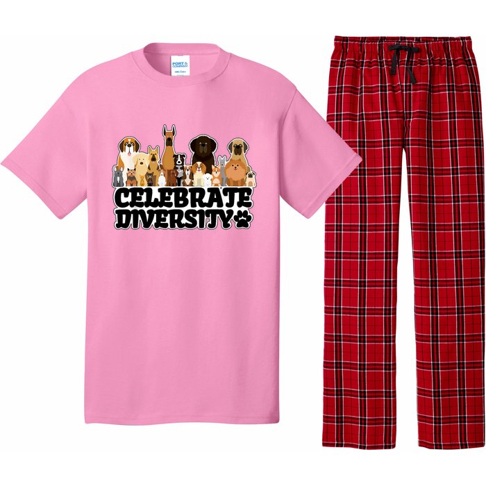 Funny Dog Lover Shirts 'Celebrate Diversity' Cute Dog Pajama Set