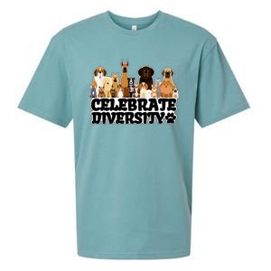 Funny Dog Lover Shirts 'Celebrate Diversity' Cute Dog Sueded Cloud Jersey T-Shirt