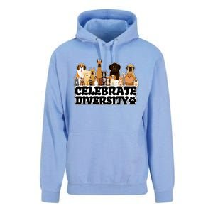 Funny Dog Lover Shirts 'Celebrate Diversity' Cute Dog Unisex Surf Hoodie