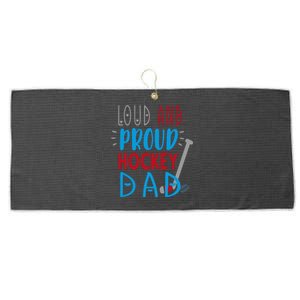 Father's Day Loud Proud Hockey Dad Gift Large Microfiber Waffle Golf Towel