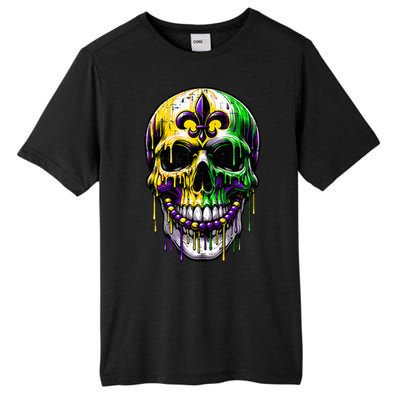 Fleur De Lis Mardi Gras Skulls Outfit Tall Fusion ChromaSoft Performance T-Shirt