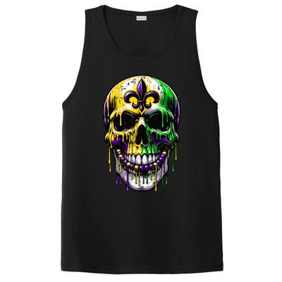 Fleur De Lis Mardi Gras Skulls Outfit PosiCharge Competitor Tank