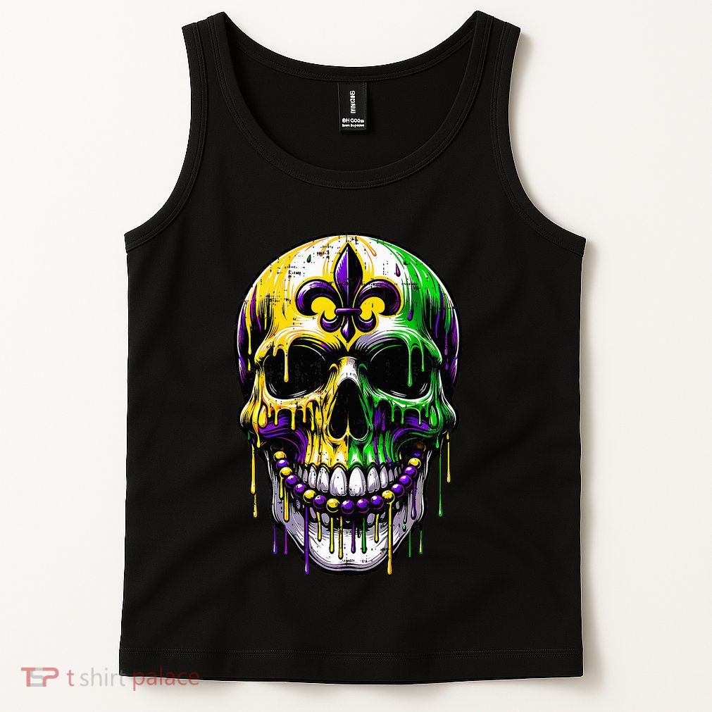 Fleur De Lis Mardi Gras Skulls Outfit Tank Top