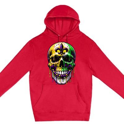 Fleur De Lis Mardi Gras Skulls Outfit Premium Pullover Hoodie