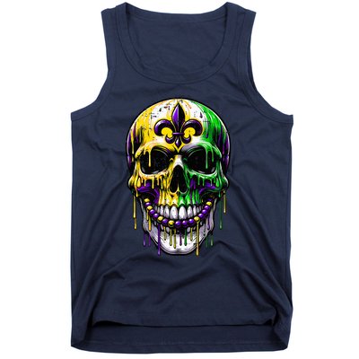 Fleur De Lis Mardi Gras Skulls Outfit Tank Top