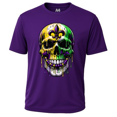 Fleur De Lis Mardi Gras Skulls Outfit Performance Shirt