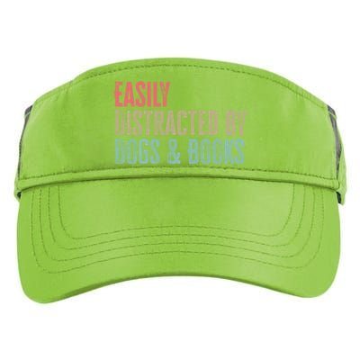 Funny Dogs Lovers And Book Gift Adult Drive Performance Visor