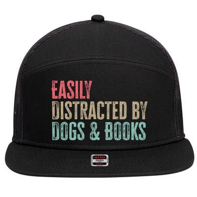 Funny Dogs Lovers And Book Gift 7 Panel Mesh Trucker Snapback Hat