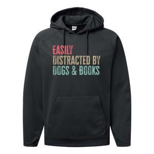 Funny Dogs Lovers And Book Gift Performance Fleece Hoodie