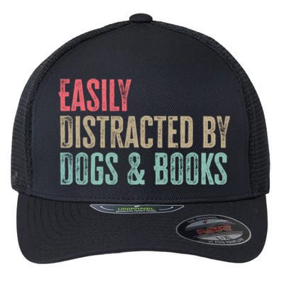 Funny Dogs Lovers And Book Gift Flexfit Unipanel Trucker Cap