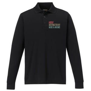 Funny Dogs Lovers And Book Gift Performance Long Sleeve Polo