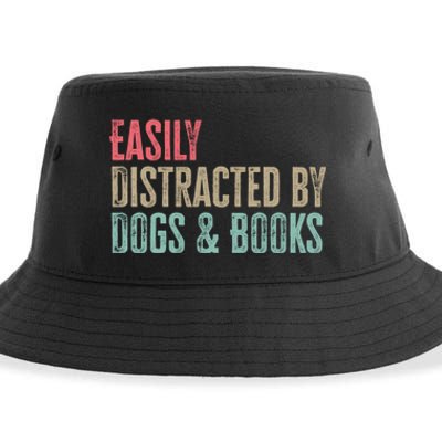 Funny Dogs Lovers And Book Gift Sustainable Bucket Hat