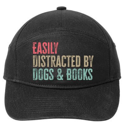 Funny Dogs Lovers And Book Gift 7-Panel Snapback Hat