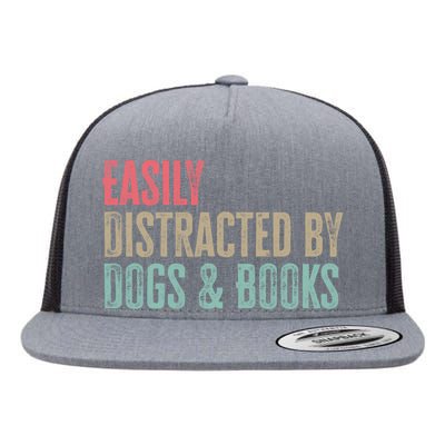 Funny Dogs Lovers And Book Gift Flat Bill Trucker Hat