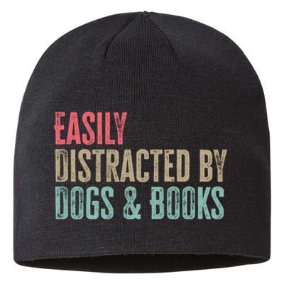 Funny Dogs Lovers And Book Gift Sustainable Beanie