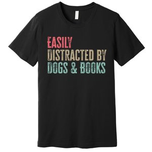 Funny Dogs Lovers And Book Gift Premium T-Shirt