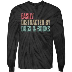 Funny Dogs Lovers And Book Gift Tie-Dye Long Sleeve Shirt