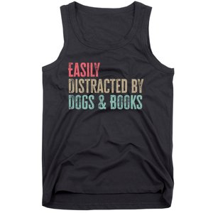 Funny Dogs Lovers And Book Gift Tank Top