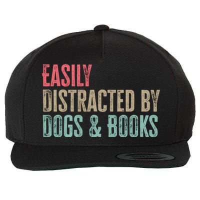 Funny Dogs Lovers And Book Gift Wool Snapback Cap