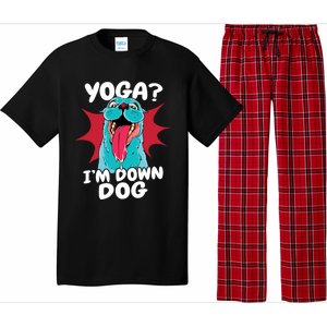 Funny Dog Lovers Yoga Funny Gift Yoga Im Down Dog Gift Pajama Set