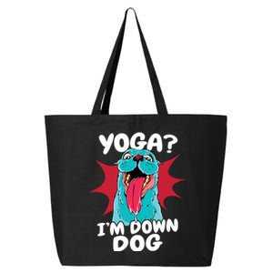 Funny Dog Lovers Yoga Funny Gift Yoga Im Down Dog Gift 25L Jumbo Tote