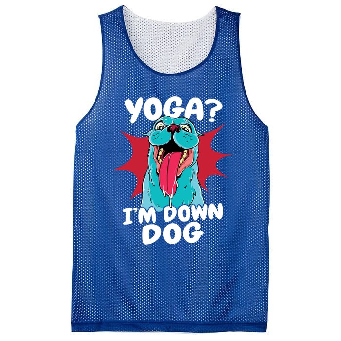 Funny Dog Lovers Yoga Funny Gift Yoga Im Down Dog Gift Mesh Reversible Basketball Jersey Tank