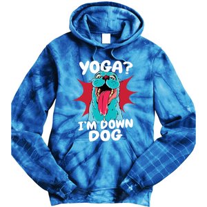 Funny Dog Lovers Yoga Funny Gift Yoga Im Down Dog Gift Tie Dye Hoodie