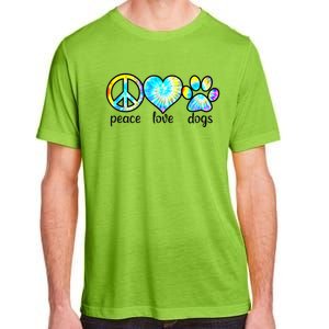 Funny Dog Lover Shirts Gift Peace Love Dogs Tie Dye Puppy Gifts Adult ChromaSoft Performance T-Shirt