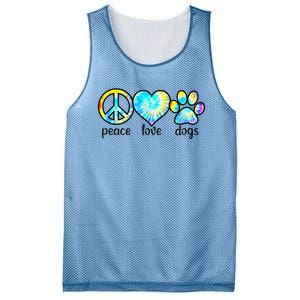 Funny Dog Lover Shirts Gift Peace Love Dogs Tie Dye Puppy Gifts Mesh Reversible Basketball Jersey Tank