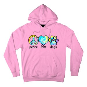 Funny Dog Lover Shirts Gift Peace Love Dogs Tie Dye Puppy Gifts Hoodie