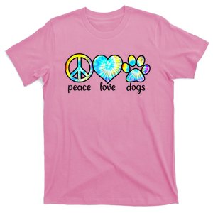 Funny Dog Lover Shirts Gift Peace Love Dogs Tie Dye Puppy Gifts T-Shirt