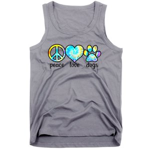 Funny Dog Lover Shirts Gift Peace Love Dogs Tie Dye Puppy Gifts Tank Top