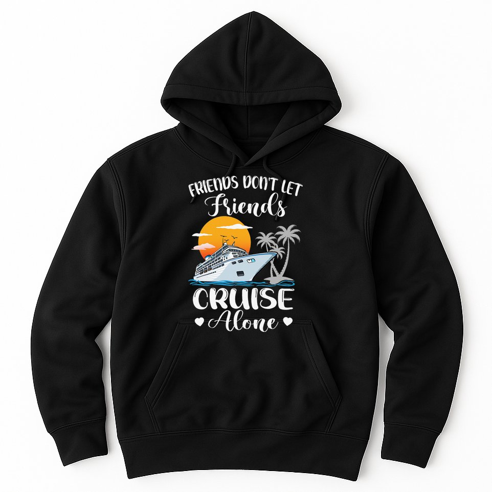 Friends Don't Let Friends Cruise Alone Vacation Cruise Ship Hoodie