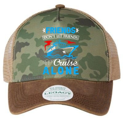 friends don't let friends Cruise Alone Legacy Tie Dye Trucker Hat