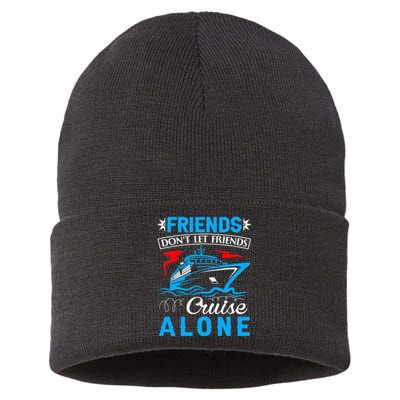 friends don't let friends Cruise Alone Sustainable Knit Beanie