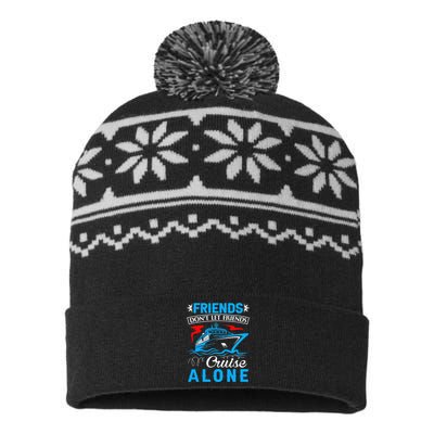 friends don't let friends Cruise Alone USA-Made Snowflake Beanie