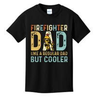 Firefighter Dad Like A Regular Dad But Cooler Vintage Father Day Gift Kids T-Shirt