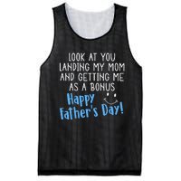 Funny Dad Look At You Landing My Mom Getting Me As A Bonus Mesh Reversible Basketball Jersey Tank