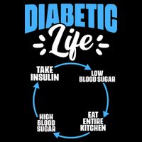 Funny Diabetic Life Cycle Diabetes Awareness Flat Bill Trucker Hat