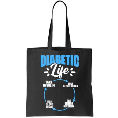 Funny Diabetic Life Cycle Diabetes Awareness Bag