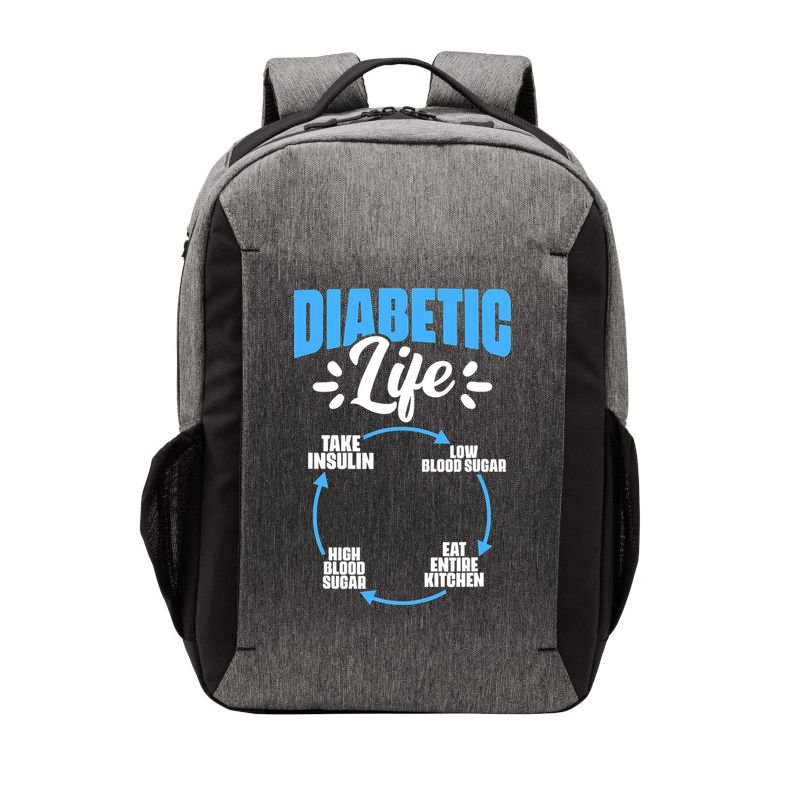 Funny Diabetic Life Cycle Diabetes Awareness Vector Backpack