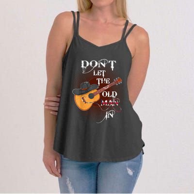 Funny DonT Let The Old Man In Women's Strappy Tank