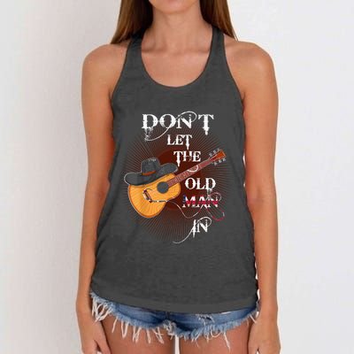 Funny DonT Let The Old Man In Women's Knotted Racerback Tank