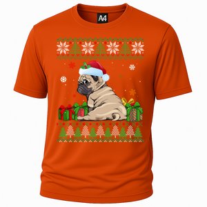 Funny Dog Lovers Cute Pug Santa Hat Ugly Christmas Great Gift Cooling Performance Crew T-Shirt