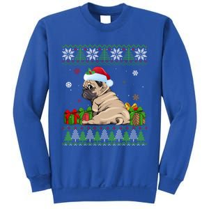 Funny Dog Lovers Cute Pug Santa Hat Ugly Christmas Great Gift Sweatshirt