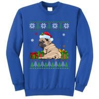 Funny Dog Lovers Cute Pug Santa Hat Ugly Christmas Great Gift Sweatshirt