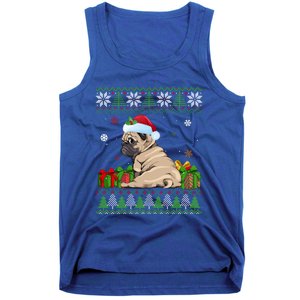 Funny Dog Lovers Cute Pug Santa Hat Ugly Christmas Great Gift Tank Top