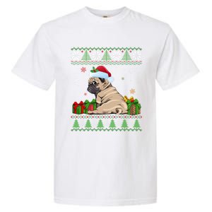 Funny Dog Lovers Cute Pug Santa Hat Ugly Christmas Great Gift Garment-Dyed Heavyweight T-Shirt