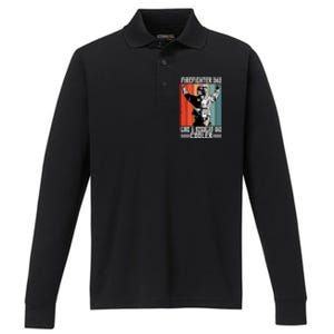 Firefighter Dad Like A Normal Dad Cooler Cool Gift Performance Long Sleeve Polo