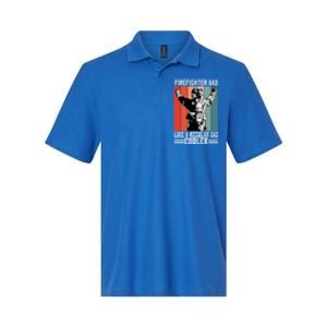 Firefighter Dad Like A Normal Dad Cooler Cool Gift Softstyle Adult Sport Polo